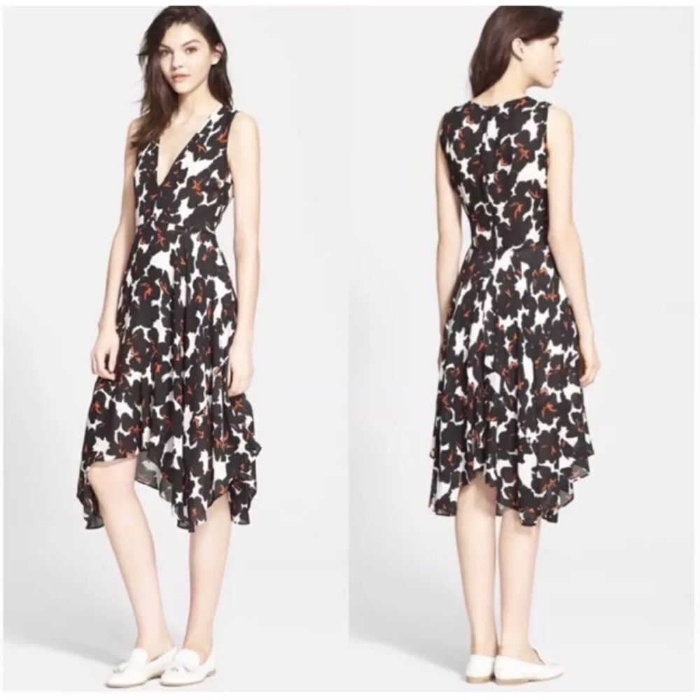 A.L.C. Nello Handkerchief Silk Wrap Dress size 6-L10